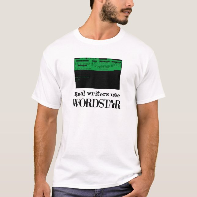 Verklig skjorta för författareanvändaWordStar T Shirt (Framsida)