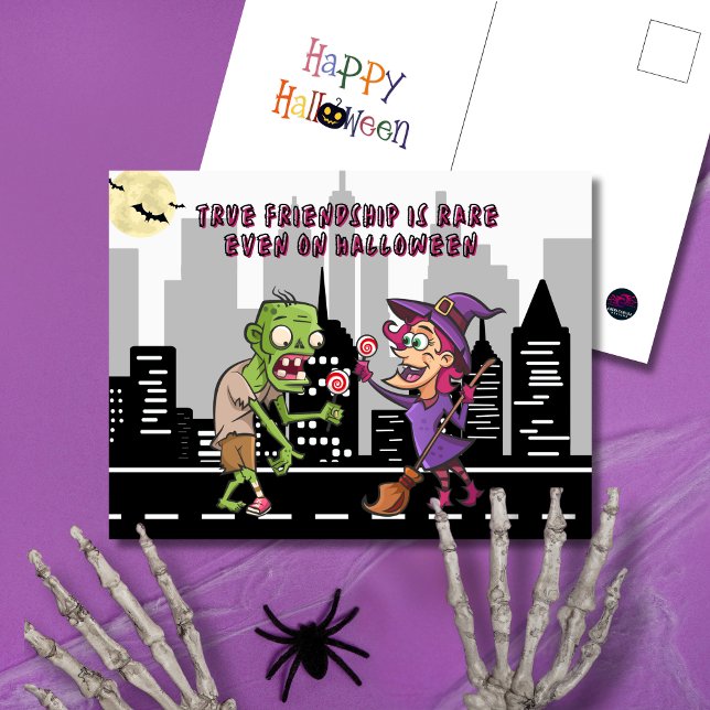Verklig Vänskap i City Halloween Helg Vykort (Skapare uppladdad)