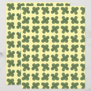 Verklig, Whimsical Shamrock-mönster Scrapbook