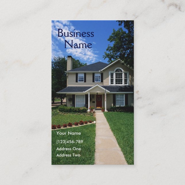 Verkliga Affärskort Visitkort (Framsida)