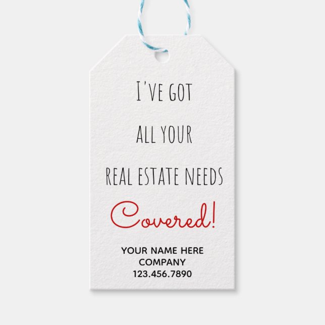 Verkliga behov i Gods täcks Presentetikett (Framsidan)