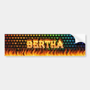 Verkliga Bertha avfyrar och flammar bildekaldesign Bildekal