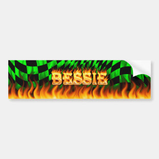 Verkliga Bessie avfyrar och flammar bildekaldesign Bildekal