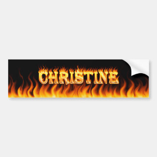 Verkliga Christine avfyrar och flammar Bildekal