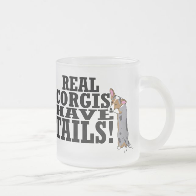 Verkliga Corgis har svanar Frostad Glasmugg (Höger)