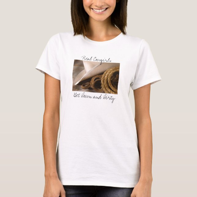 Verkliga Cowgirls Tee (Framsida)