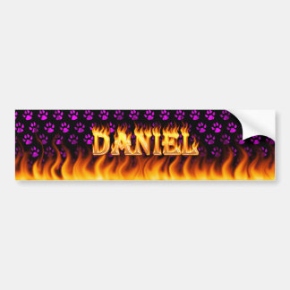 Verkliga Daniel avfyrar och flammar bildekaldesign Bildekal