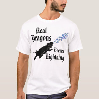 Verkliga drakar andas blixt tee shirt