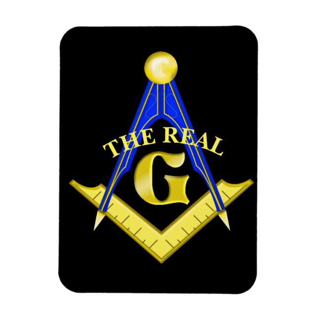 Verkliga G Masonic Magnet (Vertikal)