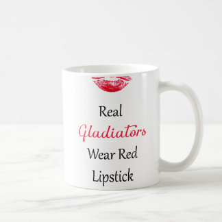 Verkliga Gladiators ha på sig röd läppstift Kaffemugg