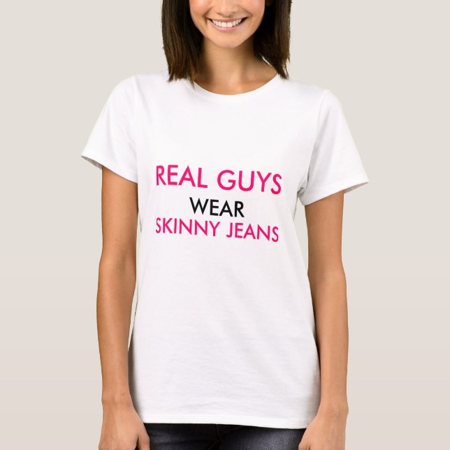 VERKLIGA GRABBAR, BÄRA, MAGER JEANS T-SHIRT (Framsida)