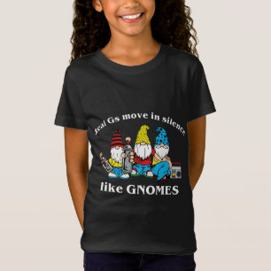 Verkliga Gs går i tystnad som Gnomes T Shirt