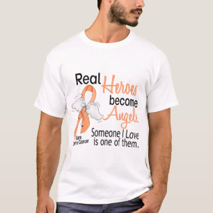 Verkliga hjältar blir livmoder- cancer för ängl t-shirt