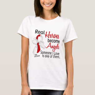 Verkliga hjältar blir muntlig cancer för änglar tee shirt