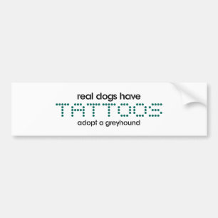 Verkliga hundar har tatueringar bildekal