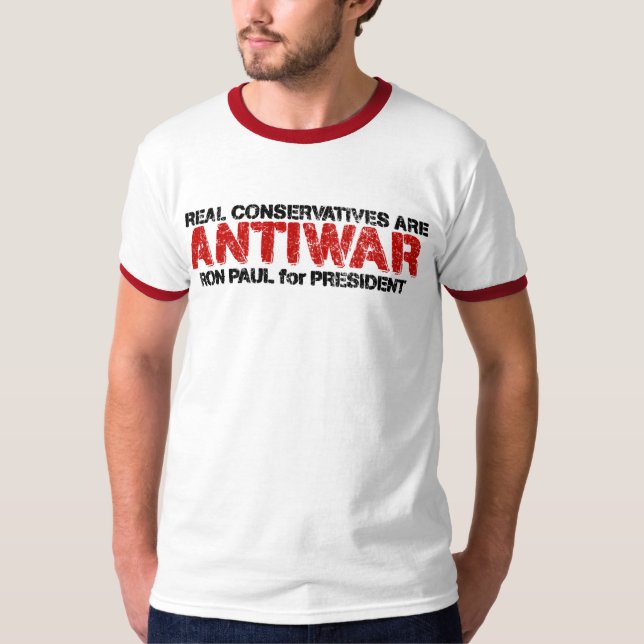 Verkliga konservativ är Anti-Krig T-shirt (Framsida)