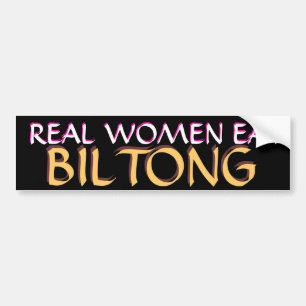 VERKLIGA KVINNOR ÄTER BILTONG BILDEKAL