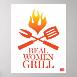 Verkliga kvinnor grillar poster