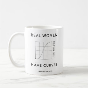 Verkliga kvinnor har kurvor kaffemugg