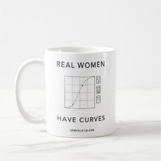 Verkliga kvinnor har kurvor kaffemugg