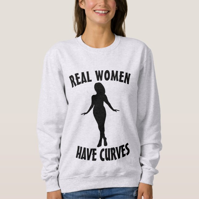 VERKLIGA KVINNOR HAR KURVOR PLUS SIZE T-SHIRTS (Framsida)