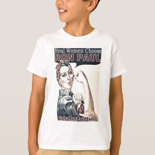 Verkliga kvinnor röstar Ron Paul T-shirt
