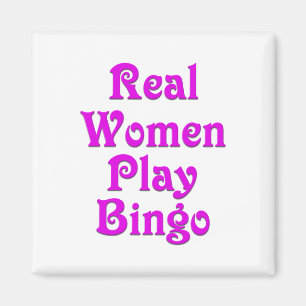 Verkliga kvinnor spelar Bingo Magnet
