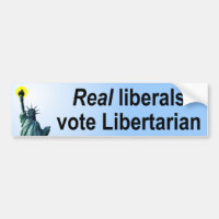 Verkliga liberal person röstar en som tror på