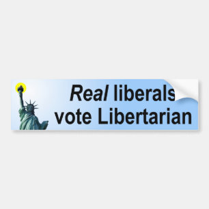 Verkliga liberal person röstar en som tror på bildekal