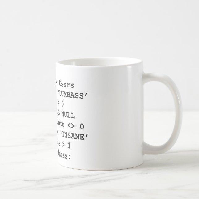 Verkliga livet SQL Kaffemugg (Höger)