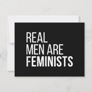 Verkliga män är feminister Coola feminismcitat gåv Julkort