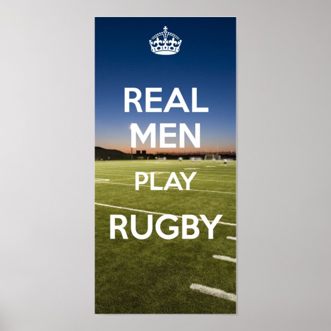 VERKLIGA MÄN SPELAR RUGBY POSTER (Framsidan)