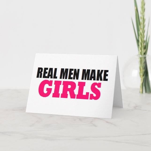 VERKLIGA MANAR GÖR GIRLS BABY DADDY NY PAPPA KORT (Framsida)