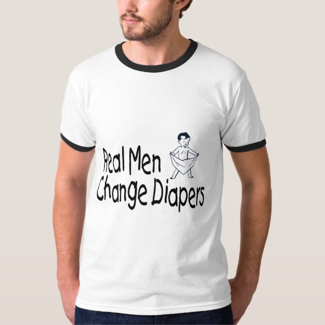 Verkliga manarändringsblöjor t-shirt (Framsida)