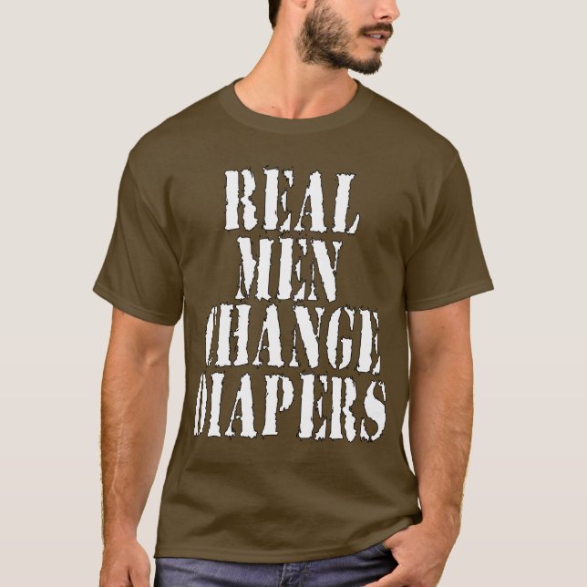 Verkliga manarändringsblöjor tee (Framsida)