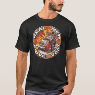 Verkliga manardrevV8s mörka skjorta T-shirt