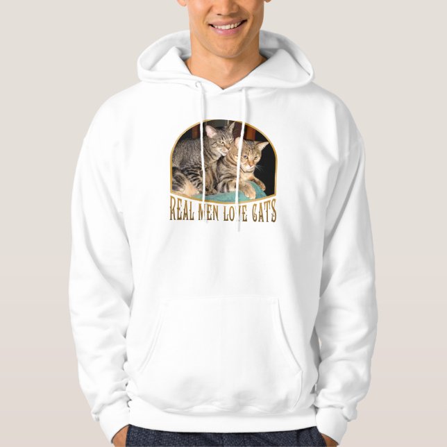 Verkliga manarkärlekkatter hoodie (Framsida)