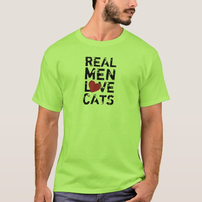 Verkliga manarkärlekkatter tee shirt (Framsida)