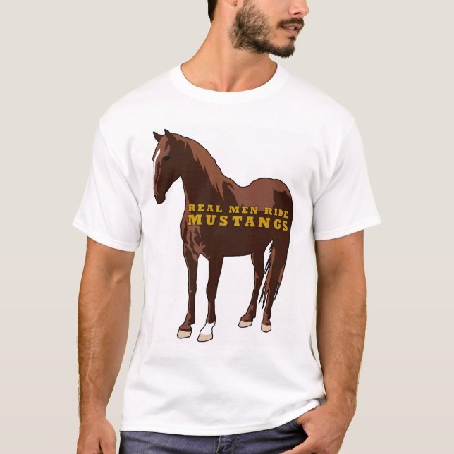 Verkliga manarrittMustangs Tee Shirt (Framsida)