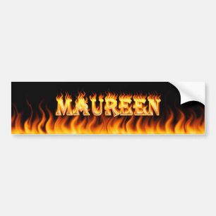 Verkliga Maureen avfyrar och flammar Bildekal