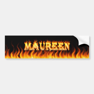 Verkliga Maureen avfyrar och flammar Bildekal