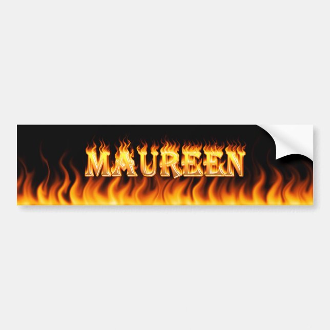 Verkliga Maureen avfyrar och flammar Bildekal (Framsidan)