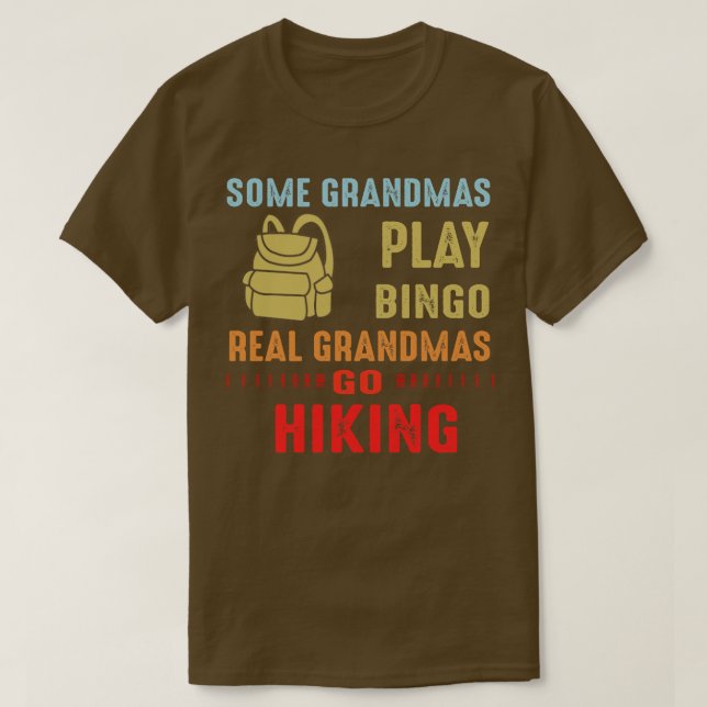 Verkliga mormas går och vandrar t shirt (Design framsida)