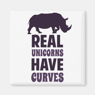 Verkliga Unicorns har kurvor Magnet