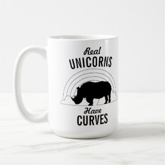 Verkliga Unicorns har rolig kurvor Kaffemugg