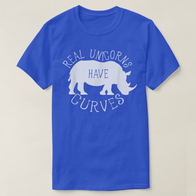 Verkliga universitet har Kurvor Funny Rhino T Shirt (Design framsida)