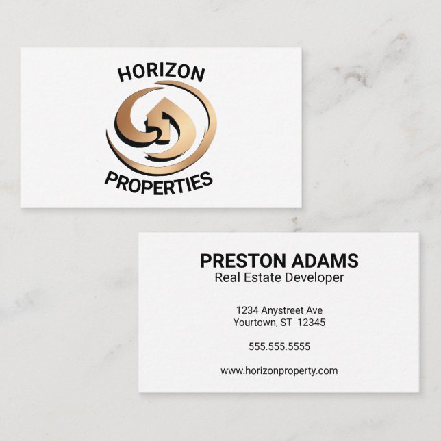 Verkliga utvecklare i Gods Egendom Visitkort (Fram/baksida)