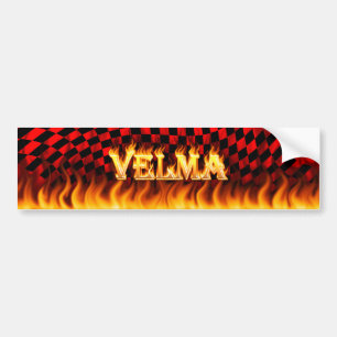 Verkliga Velma avfyrar och flammar bildekaldesign Bildekal