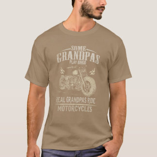Verklige farfar kör motorcykel t-shirt gåva
