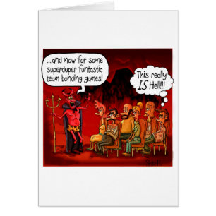 VERKLIGEN ÄR HELL FUNNY GIFT HÄLSNINGSKORT